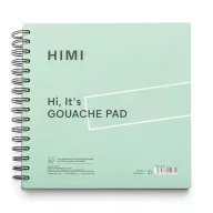   HIMI gouache festőtömb, 160 g/m², 50 lap – 21,5 × 21,5 cm, zöld