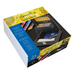   Akvarell  fadobozos festék készlet, 24 half- pans / Sennelier L‘aquarelle set (1 csomag)