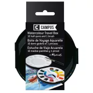   Raphaël Campus akvarell festék készlet, 10 half- pans/ Watercolour  Travel Box (1 csomag)