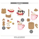 Spellbinders vágósablon – Mugs & Kisses Etched Dies Mug Friends (S4-1477)