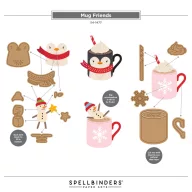   Spellbinders vágósablon – Mugs & Kisses Etched Dies Mug Friends (S4-1477)