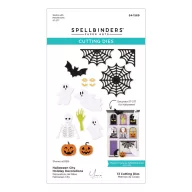   Spellbinders vágósablon – Halloween kísértetházdíszek –Halloween City Holiday Etched Dies Decorations (S4-1569)