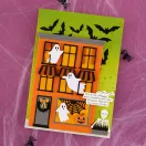 Spellbinders vágósablon – Halloween kísértetházdíszek –Halloween City Holiday Etched Dies Decorations (S4-1569)
