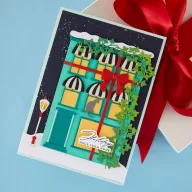   Spellbinders – Wrapped Up City Holiday, ünnepi házdíszek – fém vágósablon készlet (S4-1574) – Cutting Dies