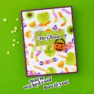 Spellbinders stencil – Halloween Hugs Stencils Layered Trick or Treat by Simon Hurley (STN-137)