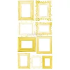 Kivágóív , Basic Flowers Set 6, Yellow Extras to cut mirror print/ Craft O'Clock Mixed Media (1 csomag)