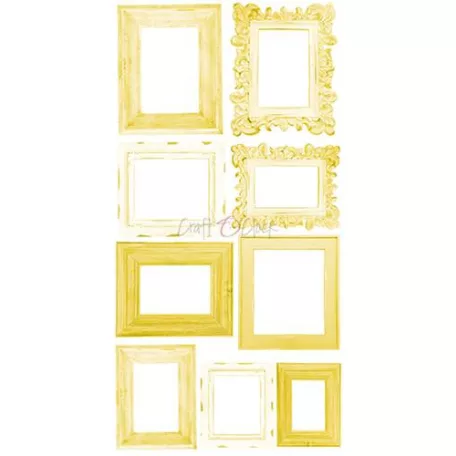 Kivágóív , Basic Flowers Set 6, Yellow Extras to cut mirror print/ Craft O'Clock Mixed Media (1 csomag)