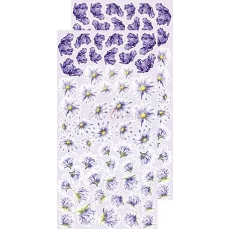 Kivágóív , Basic Flowers Set 7, Lavender Extras to cut mirror print/ Craft O'Clock Mixed Media (1 csomag)