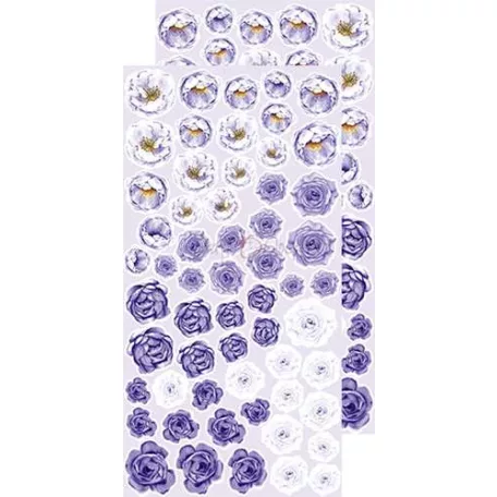Kivágóív , Basic Flowers Set 7, Lavender Extras to cut mirror print/ Craft O'Clock Mixed Media (1 csomag)