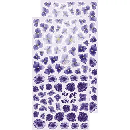 Kivágóív , Basic Flowers Set 7, Lavender Extras to cut mirror print/ Craft O'Clock Mixed Media (1 csomag)