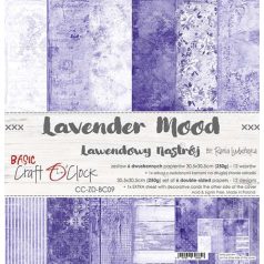   Papírkészlet 12" (30 cm), Lavender Mood / Craft O'Clock Mixed Media (1 csomag)