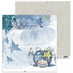   Scrapbook papír 12" (30 cm), Shining little star Just be/ AB Studio scrapbooking paper (1 lap)
