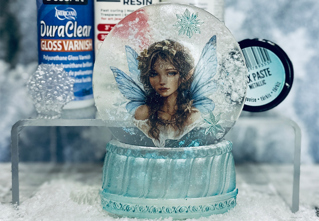 Hógömbök és jeges díszek gyorsan kötő gyantából