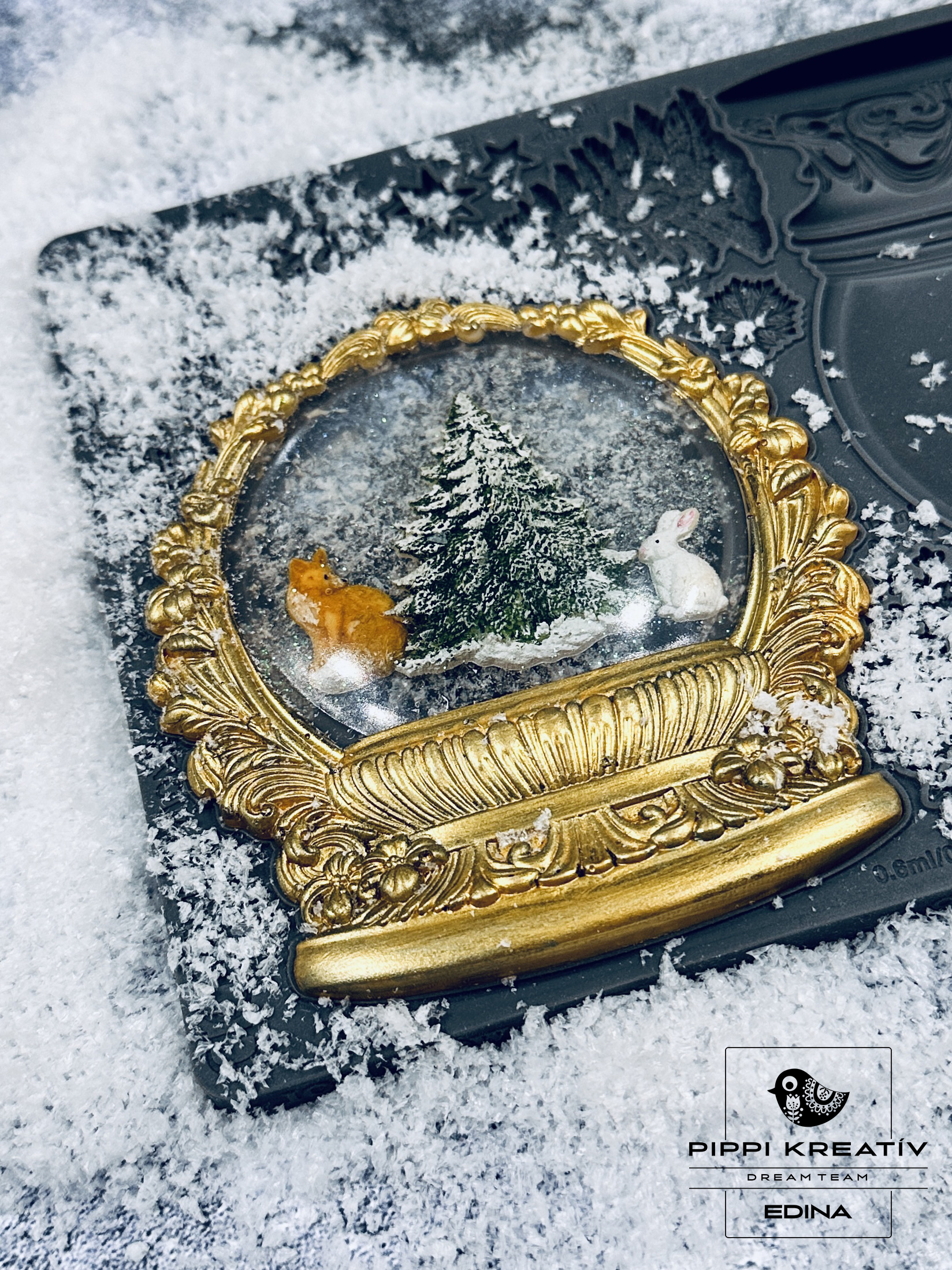 IOD Snow globe öntőforma