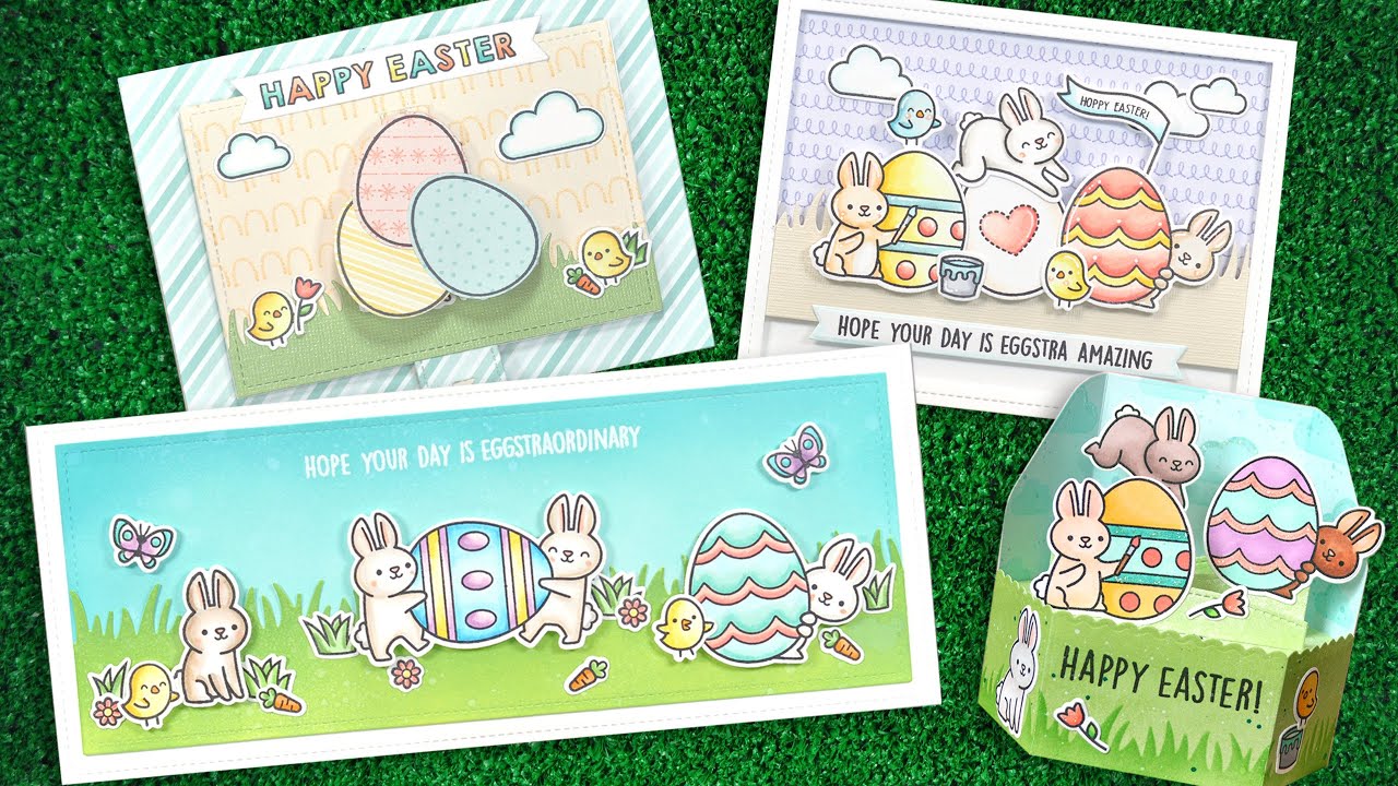 Lawn Fawn | Hogyan készítsük? 4 tavaszi üdvözlőlap