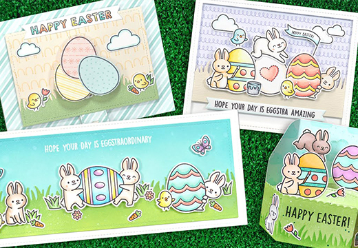 Lawn Fawn | Hogyan készítsük? 4 tavaszi üdvözlőlap