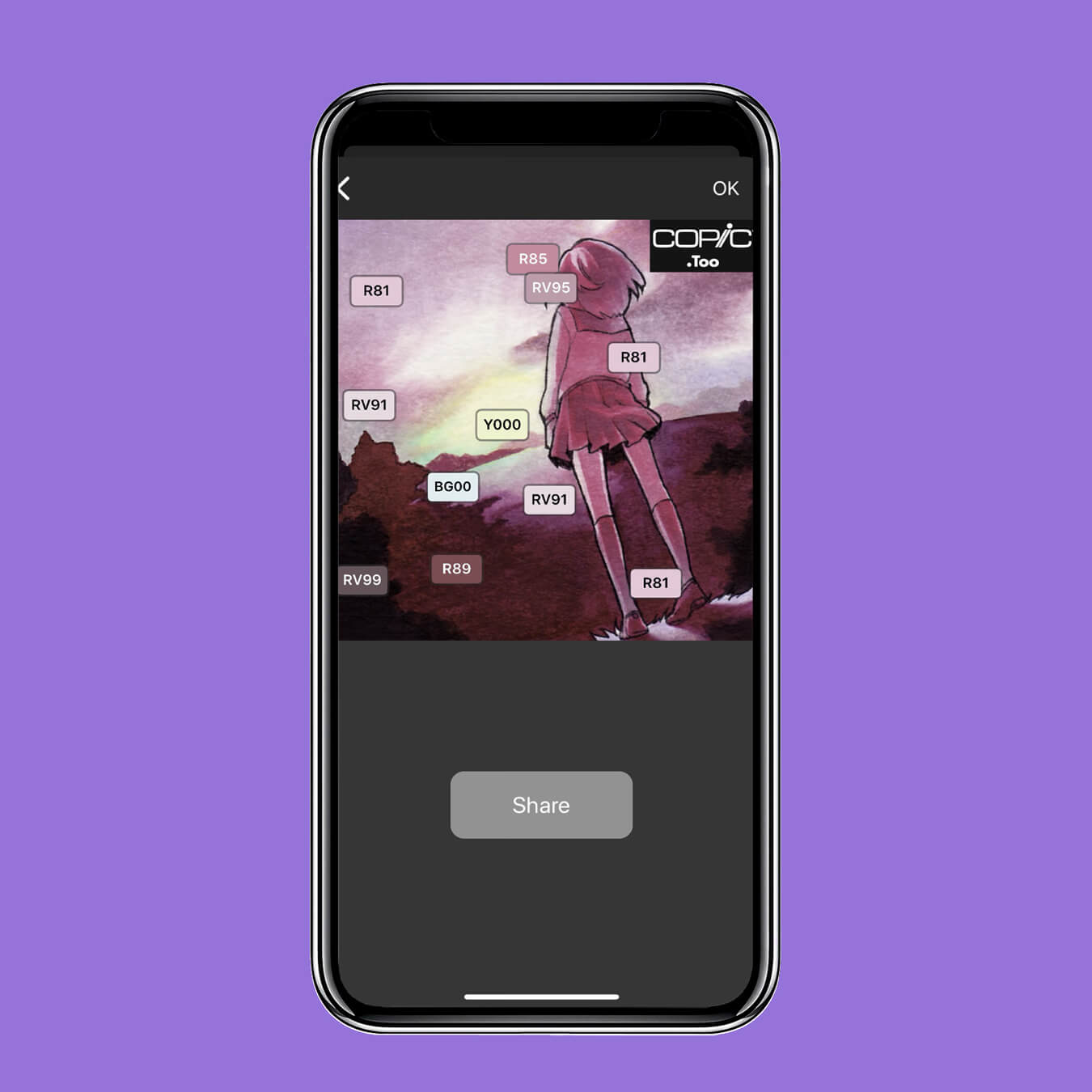 Oszd meg Copic színkódokat a közösségi médiában